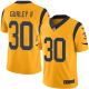 Nike Los Angeles Rams #30 Todd Gurley II Gold Men's Stitched NFL Limited Rush Jersey