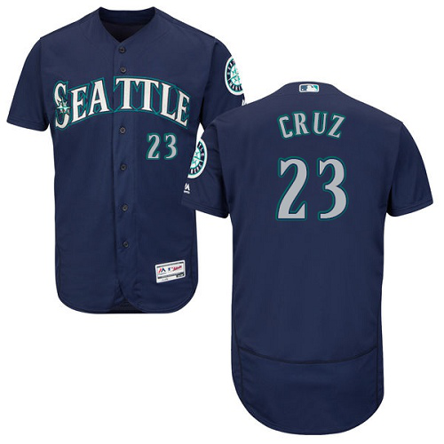 Seattle Mariners #23 Nelson Cruz Navy Blue Flexbase Collection Stitched MLB Jersey