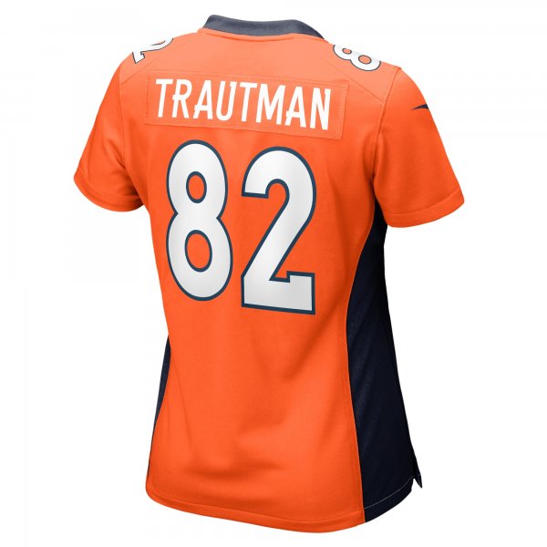 Women's Denver Broncos Adam Trautman Nike Orange Team Game Jersey