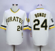 Mitchell And Ness Pittsburgh Pirates #24 Barry Bonds White Throwback Stitched MLB Jersey