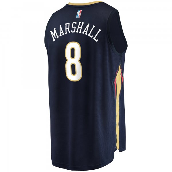 Men's New Orleans Pelicans Naji Marshall Fanatics Navy Fast Break Replica Jersey - Icon Edition