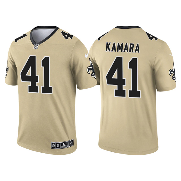 Men's New Orleans Saints #41 Alvin Kamara Gold 2021 Limited NFL Jersey