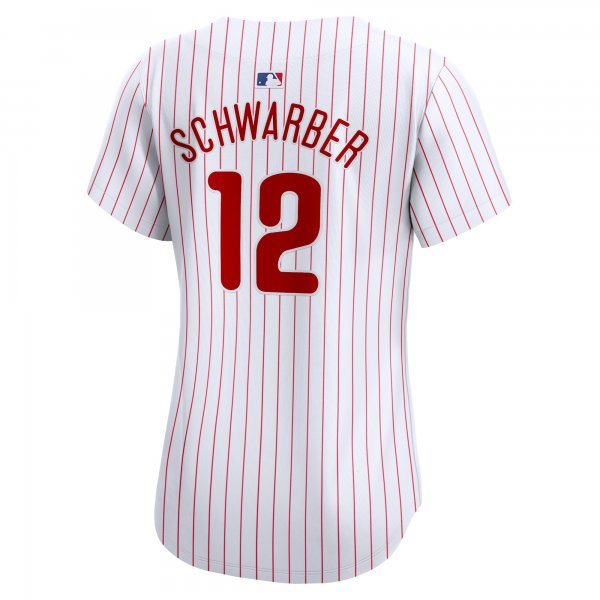 Women's Philadelphia Phillies Kyle Schwarber Nike White Home Limited Player Jersey