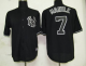 New York Yankees #7 Mickey Mantle Black Fashion Stitched MLB Jersey