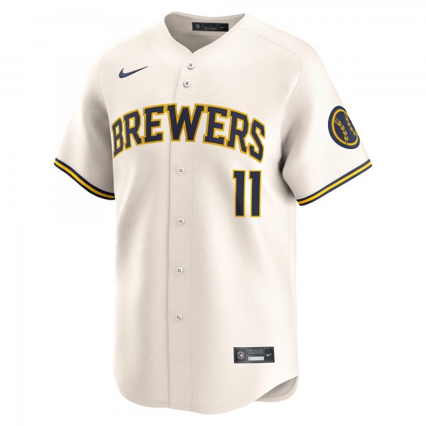 Men's Milwaukee Brewers Rowdy Tellez Nike Cream Home Limited Player Jersey