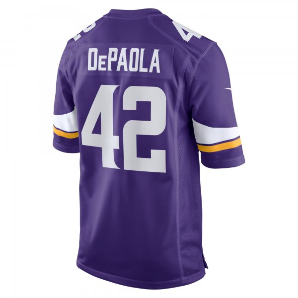 Men's Minnesota Vikings Andrew DePaola Nike Purple Game Jersey