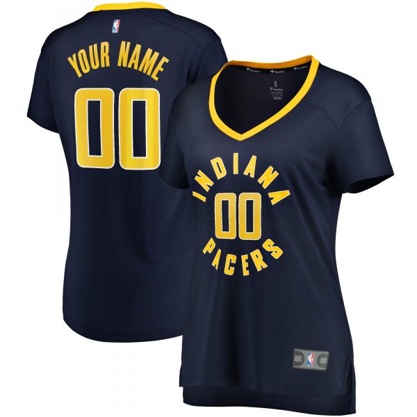 Women's Indiana Pacers Fanatics Navy Fast Break Custom Jersey - Icon Edition