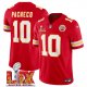 Men's Kansas City Chiefs #10 Isiah Pacheco Red Super Bowl LIX F.U.S.E. Vapor Limited Stitched Jersey