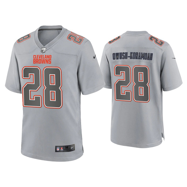 Men's Cleveland Browns Jeremiah Owusu-Koramoah Gray Atmosphere Fashion Game Jersey