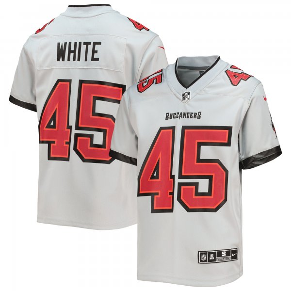 Youth Tampa Bay Buccaneers Devin White Nike Gray Inverted Team Game Jersey