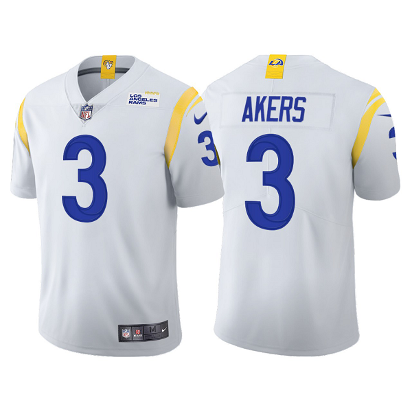 Men's Los Angeles Rams #3 Cam Akers White 2021 Alternate Vapor Limited NFL Jersey