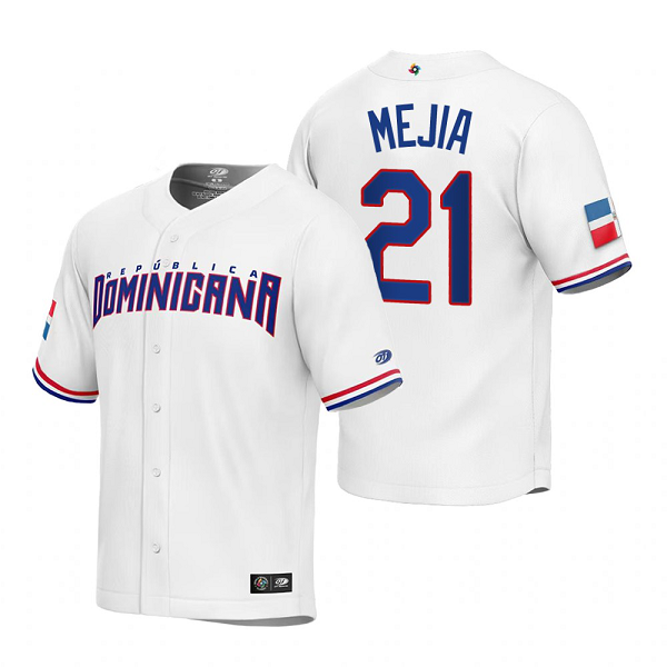 Dominican Republic Baseball Francisco Mejia White 2023 World Baseball Classic Replica Jersey