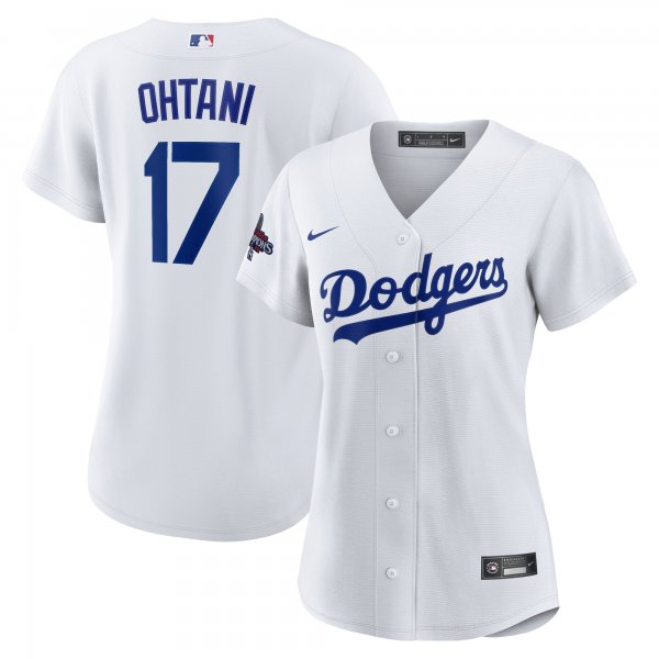 Women's #17 Los Angeles Dodgers Shohei Ohtani Nike White 2024 World Series Champions Home Player Jersey