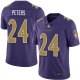 Men's Baltimore Ravens #24 Marcus Peters Purple Stitched NFL Limited Rush Jersey