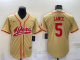 Men's San Francisco 49ers #5 Trey Lance Stitched Baseball Cool Base Jersey