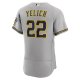 Men's Milwaukee Brewers Christian Yelich Nike Gray Road Player Logo Jersey