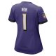 Women's Baltimore Ravens Number 1 Mom Nike Purple Game Jersey