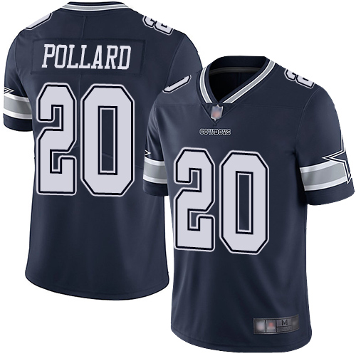 Men's Dallas Cowboys #20 Tony Pollard Navy Blue Team Color Stitched NFL Vapor Untouchable Limited Jersey