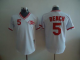 Mitchell And Ness Cincinnati Reds #5 Johnny Bench Stitched White Throwback MLB Jersey