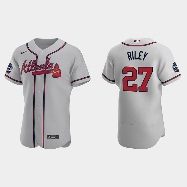 Austin Riley Atlanta Braves 2021 World Series MLB Flexbase Jersey - Gray