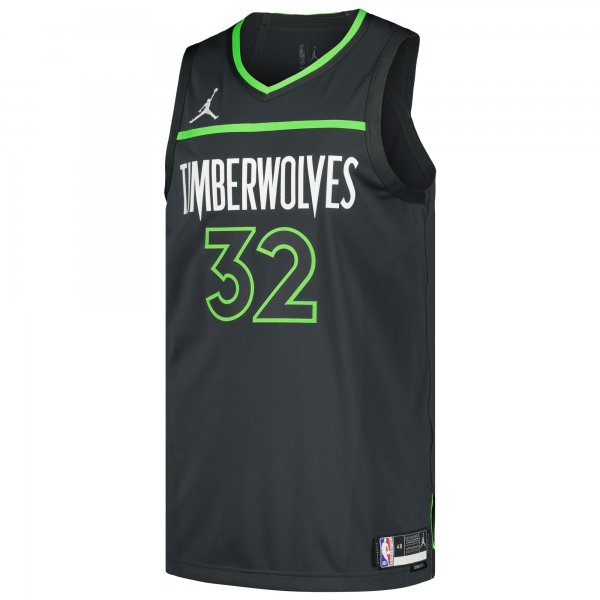 Men's Minnesota Timberwolves Karl-Anthony Towns Jordan Brand Anthracite Player Jersey - Statement Edition