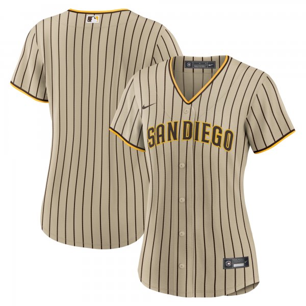 Women's San Diego Padres Nike Tan Alternate Replica Team Jersey