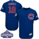 Chicago Cubs #18 Ben Zobrist Blue Flexbase Collection 2016 World Series Champions Stitched MLB Jersey