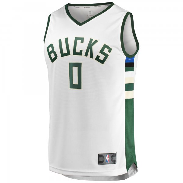 Men's Milwaukee Bucks Damian Lillard Fanatics White Fast Break Player Jersey - Association Edition