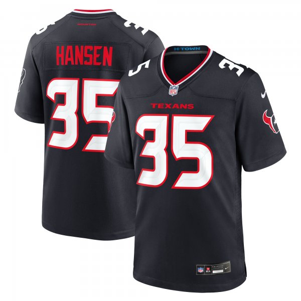 Men's Houston Texans Jake Hansen Nike  Navy Team Game Jersey