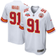 Derrick Nnadi #91 Kansas City Chiefs Super Bowl LVII Champions 3 Stars Men's Game White NFL Jersey