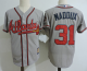 Men's Atlanta Braves #31 greg maddux gray jersey