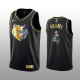 Men's Memphis Grizzlies #4 Steven Adams 2021/22 Black Golden Edition 75th Anniversary Diamond Logo Stitched NBA Jersey