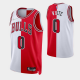 Men's Chicago Bulls Coby White #0 2021-22 Red White Split Edition NBA Jersey