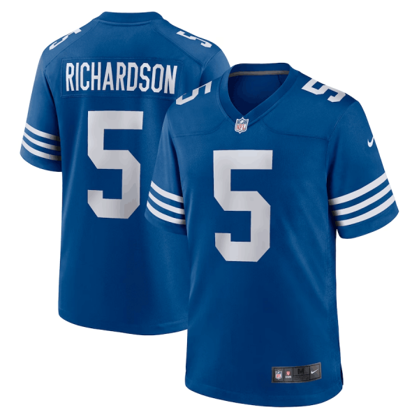 Men's Indianapolis Colts #5 Anthony Richardson Royal 2023 NFL Draft Alternate Limited Jersey