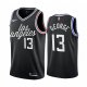 Men's NBA Los Angeles Clippers Paul George Black #13 2022-23 City Edition Jersey Cursive