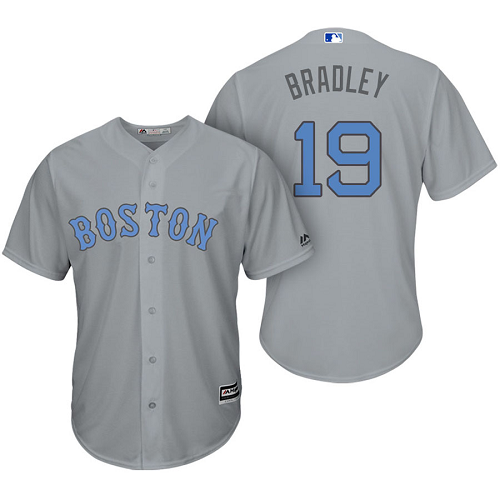 Women's Boston Red Sox #19 Jackie Bradley Jr. 2017 Father's Day Gray Jersey