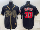 Men's Chicago Bulls #33 Scottie Pippen Black Stiched Baseball Jersey