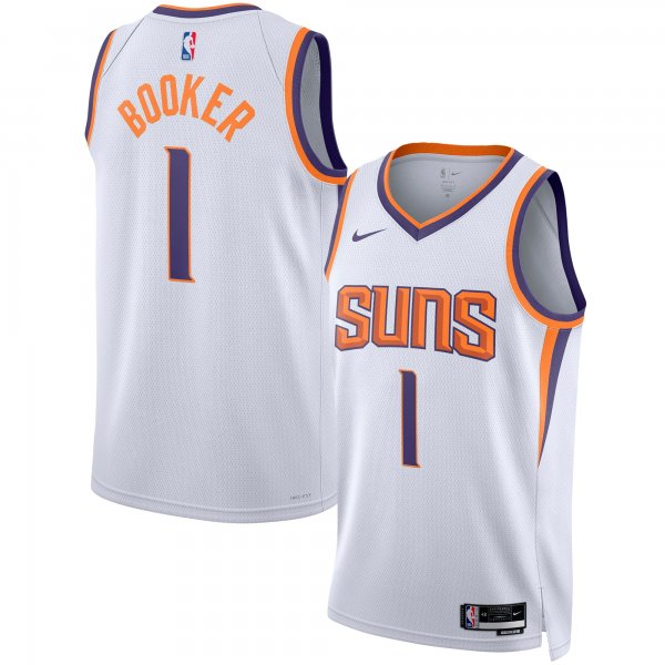 Unisex Phoenix Suns Devin Booker Nike White Swingman Jersey - Association Edition