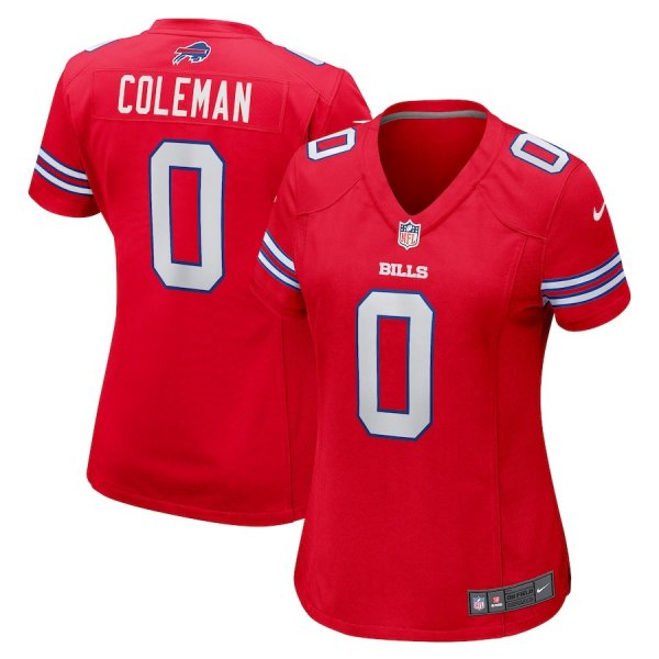 Women's Buffalo Bills #0 Keon Coleman Nike Red Alternate Limited Jersey