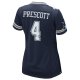 Women's Dallas Cowboys Dak Prescott Nike Navy Game Team Jersey