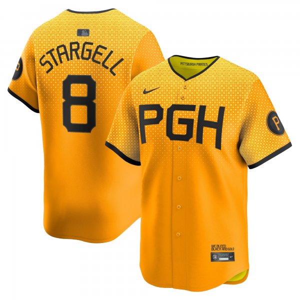 Men's Pittsburgh Pirates Willie Stargell Nike Gold City Connect Limited Player Jersey