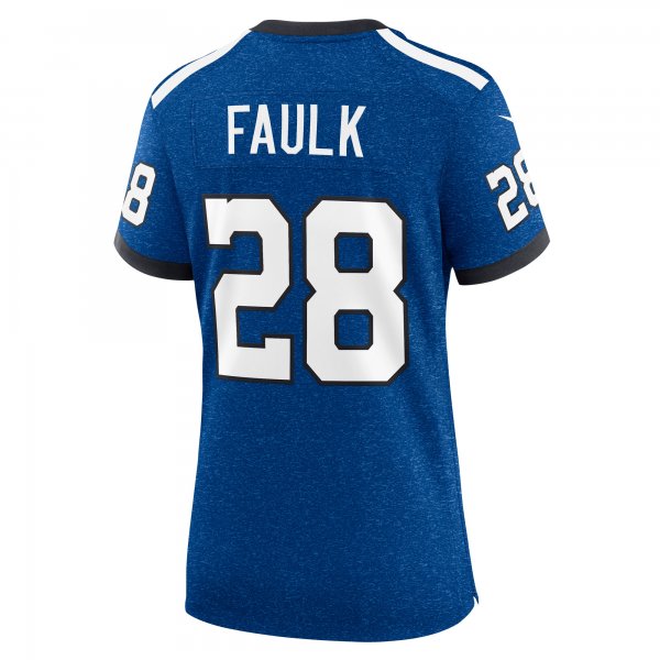 Women's Indianapolis Colts Marshall Faulk Nike Royal Indiana Nights Alternate Game Jersey