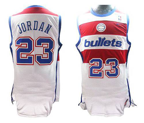 Men's Nike Washington Wizards #23 Michael Jordan White Throwback Stitched NBA Jersey