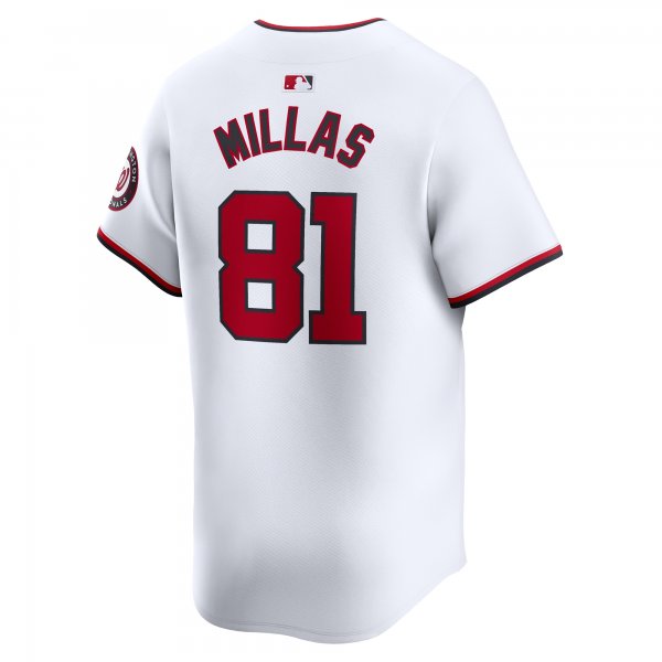 Men's Washington Nationals Drew Millas Nike White Home Limited Player Jersey