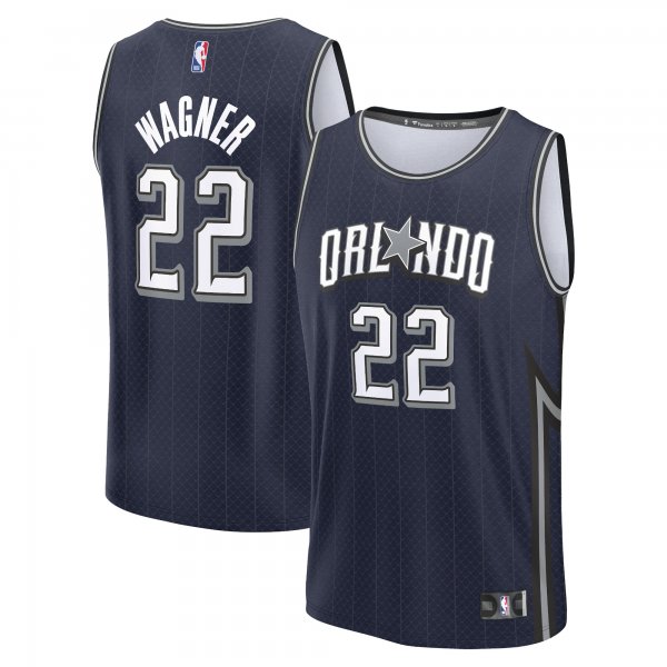 Men's Orlando Magic Franz Wagner Fanatics Navy Fast Break Jersey - City Edition