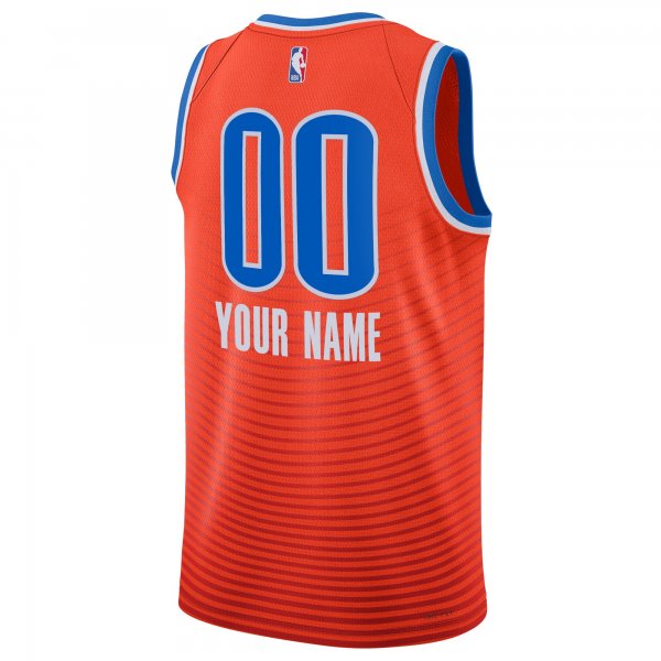 Unisex Oklahoma City Thunder Jordan Brand Orange 2022/23 Swingman Custom Jersey - Statement Edition