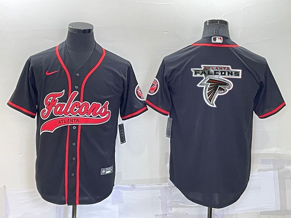 Men's Atlanta Falcons Blank Black Stitched Baseball Cool Base Jersey