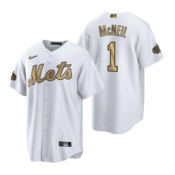 Men's New York Mets #1 Jeff McNeil White 2022 MLB All-Star Game Cool Base Jersey