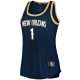 Women's New Orleans Pelicans Zion Williamson Fanatics Navy Fast Break Team Tank Jersey - Icon Edition