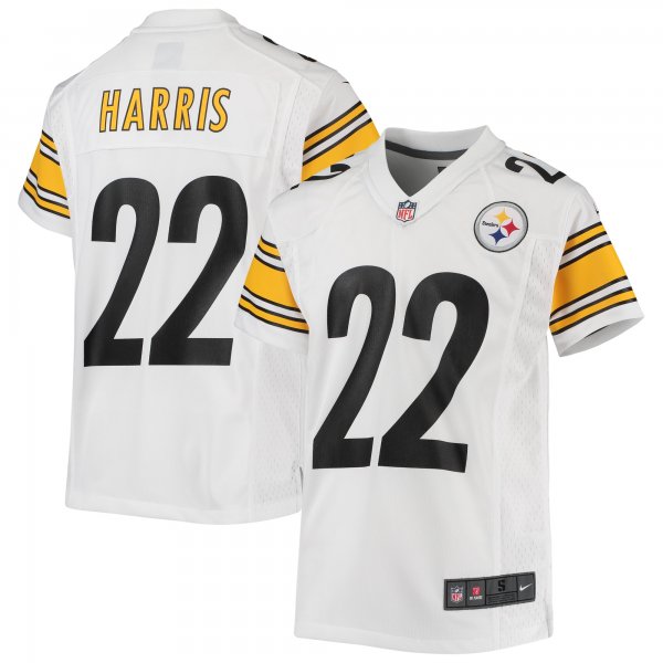 Youth Pittsburgh Steelers Najee Harris Nike White Game Jersey